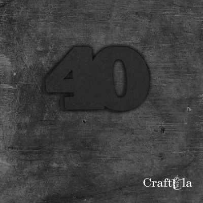 Cyfra 40 - różne kolory