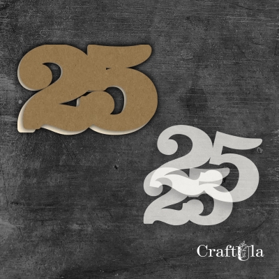 Cyfra 25 + 2 maski - różne kolory