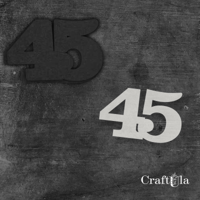 Cyfra 45 + 1 maska - różne kolory