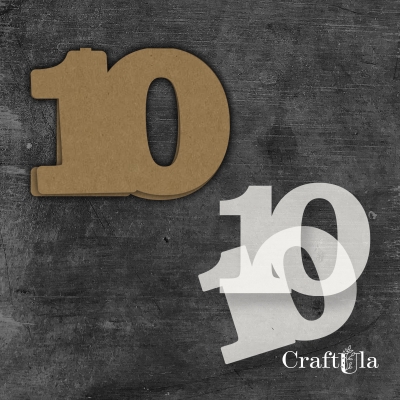 Cyfra 10 + 2 maski - różne kolory