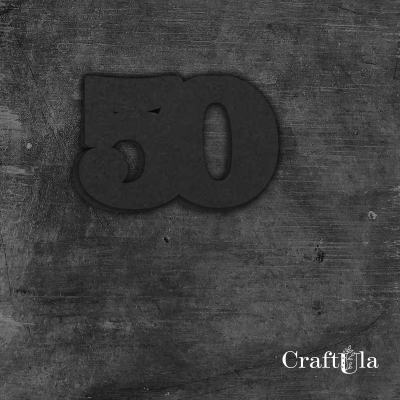 Cyfra 50 - różne kolory