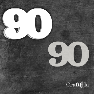 Cyfra 90 + 1 maska - różne kolory