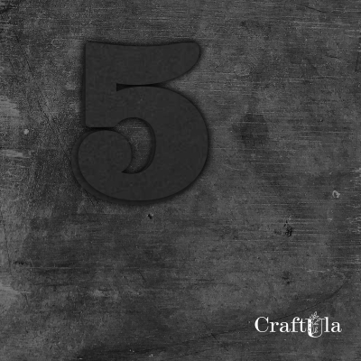 Cyfra 5 - różne kolory