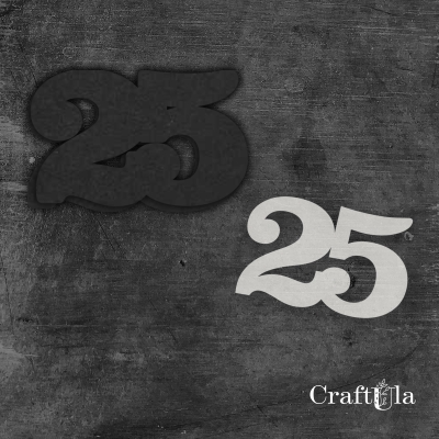 Cyfra 25 + 1 maska - różne kolory