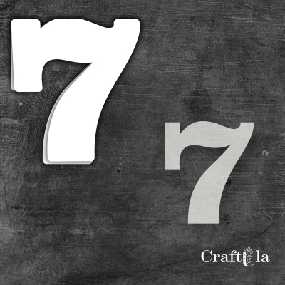 Cyfra 7 + 1 maska - różne kolory