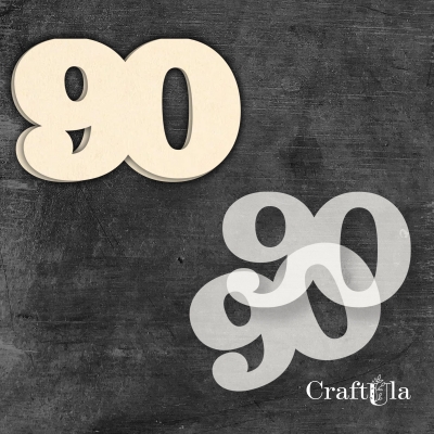 Cyfra 90 + 2 maski - różne kolory