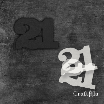 Cyfra 21 + 2 maski - różne kolory