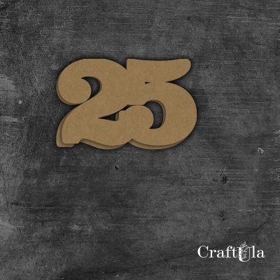 Cyfra 25 - różne kolory