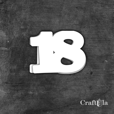 Cyfra 18 - różne kolory