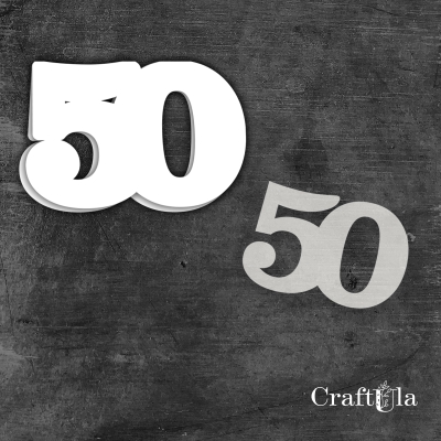 Cyfra 50 + 1 maska - różne kolory