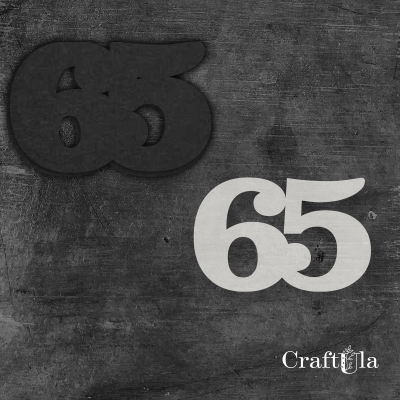 Cyfra 65 + 1 maska - różne kolory