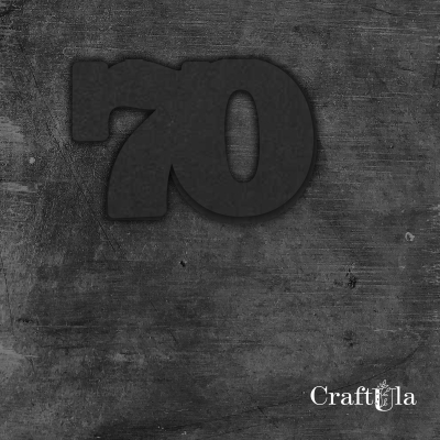 Cyfra 70 - różne kolory