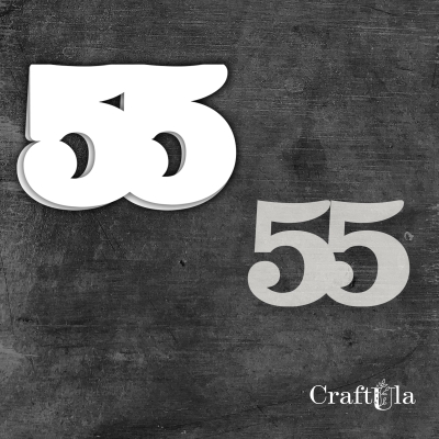Cyfra 55 + 1 maska - różne kolory