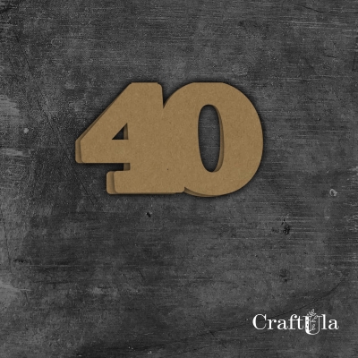 Cyfra 40 - różne kolory