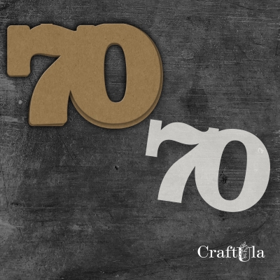 Cyfra 70 + 1 maska - różne kolory