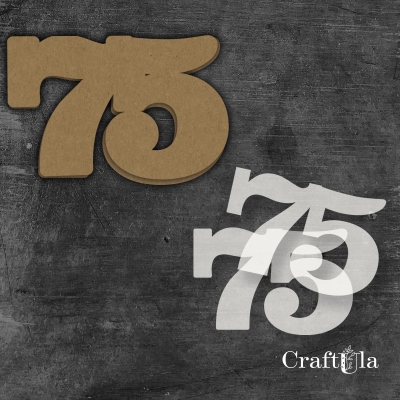 Cyfra 75 + 2 maski - różne kolory