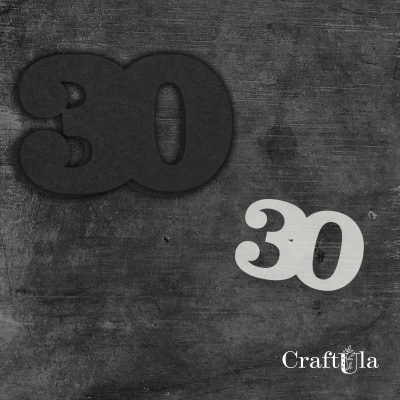 Cyfra 30 + 1 maska - różne kolory