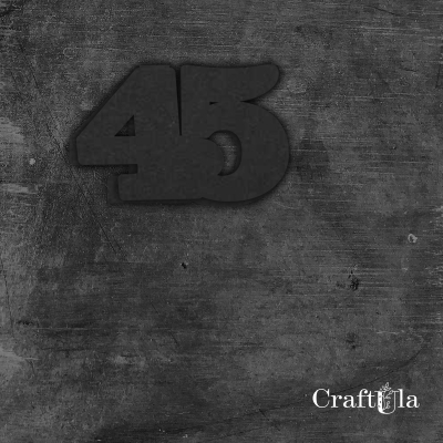 Cyfra 45 - różne kolory