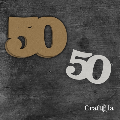 Cyfra 50 + 1 maska - różne kolory