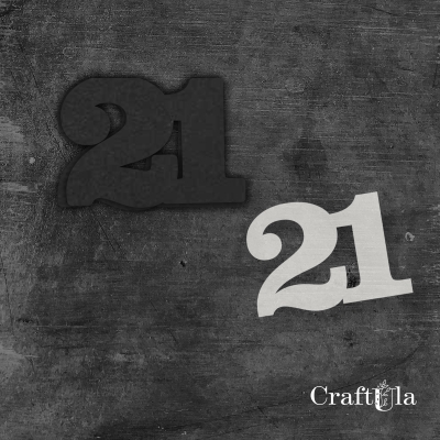 Cyfra 21 + 1 maska - różne kolory