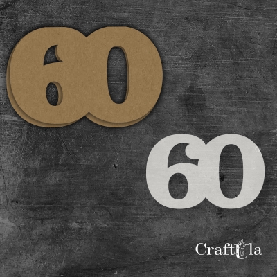 Cyfra 60 + 1 maska - różne kolory