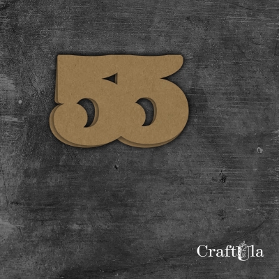Cyfra 55 - różne kolory