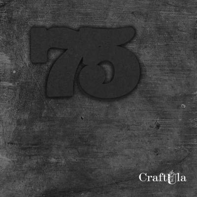 Cyfra 75 - różne kolory