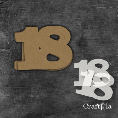 Cyfra 18 + 2 maski - różne kolory