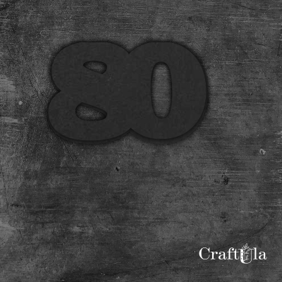 Cyfra 80 - różne kolory