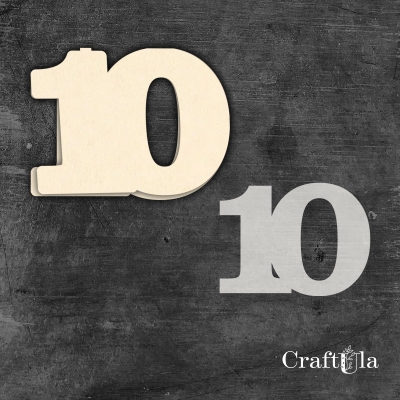 Cyfra 10 + 1 maska - różne kolory