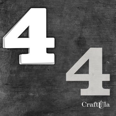 Cyfra 4 + 1 maska - różne kolory