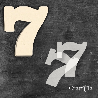 Cyfra 7 + 2 maski - różne kolory