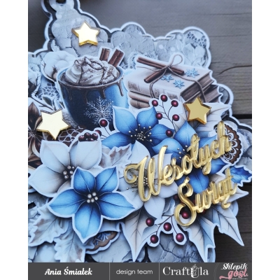 WESOŁYCH ŚWIĄT - napis okolicznościowy - Akryl - złoto - 05