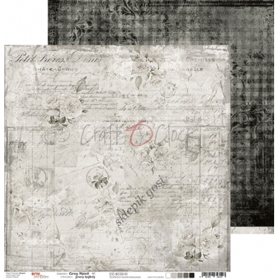 GRAY MOOD - 01 - dwustronny papier 30,5x30,5cm