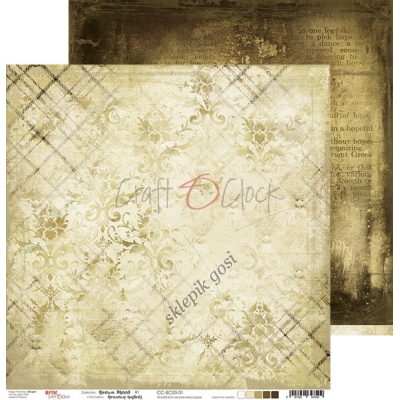 BROWN MOOD - 01 - dwustronny papier 30,5x30,5cm