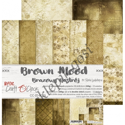 BROWN MOOD - zestaw papierów 30,5x30,5cm