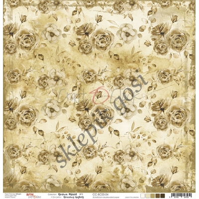 BROWN MOOD - 04 - dwustronny papier 30,5x30,5cm