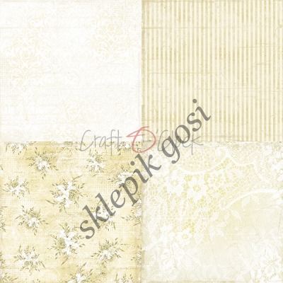 WHITE-BEIGE MOOD - zestaw papierów 15,25x15,25cm