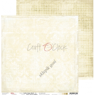 WHITE-BEIGE MOOD - 03 - dwustronny papier 30,5x30,5cm