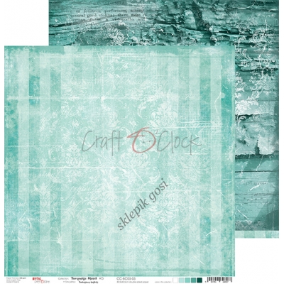 TURQUOISE MOOD - 05 - dwustronny papier 30,5x30,5cm