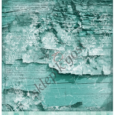 TURQUOISE MOOD - 05 - dwustronny papier 30,5x30,5cm