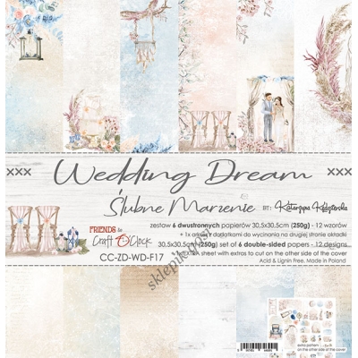 WEDDING DREAM- zestaw papierów 30,5x30,5cm