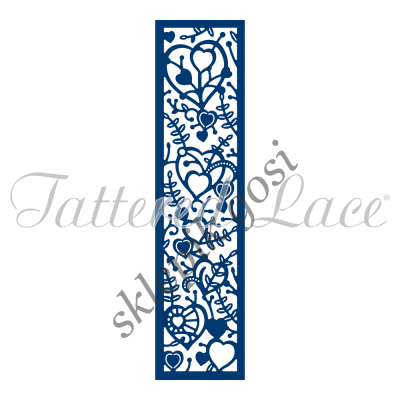 WYKROJNIK TATTERED LACE - Hearts and Leaves Panel (D772)