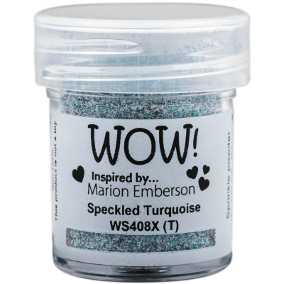PUDER DO EMBOSSINGU - WOW! - Speckled Turquoise (...inspired by Marion Emberson)
