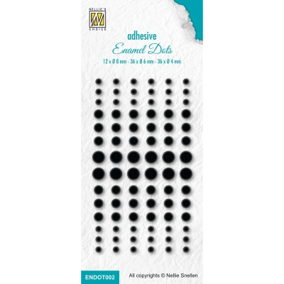 Nellie Snellen • Enamel Dots Black - NAKLEJKI CZARNE