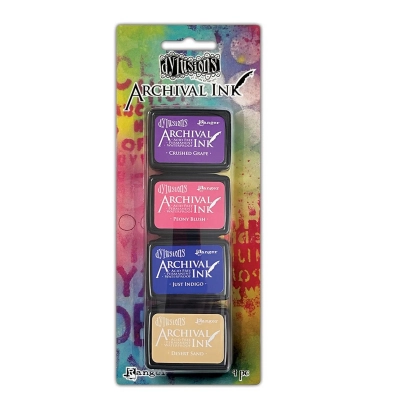 TUSZ ARCHIVAL INK - ZESTAW 4szt - Ranger • Dylusions Mini Archival Kits Kit #6