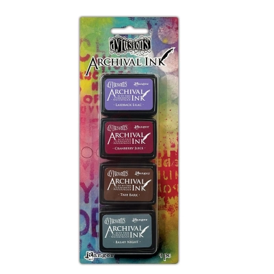 TUSZ ARCHIVAL INK - ZESTAW 4szt - Ranger • Dylusions Mini Archival Kits Kit #4