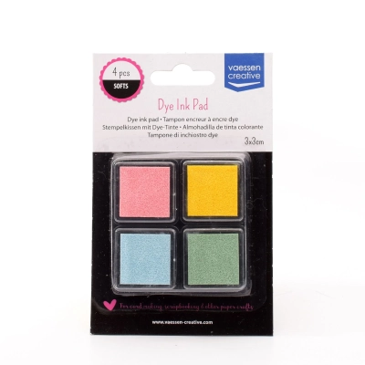 Vaessen Creative • Dye Ink Pad Set (TUSZE) 4 sztuki kolor SOFTS