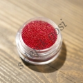 MIKROGRANULKI MIKROKULKI SZKLANE 0,6-0,8mm - kolor czerwony transparentny