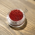 MIKROGRANULKI MIKROKULKI SZKLANE 1,0 - 1,5 mm - kolor czerwony